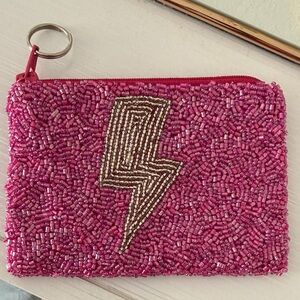 Pink with Lightning Bolt Tiana NY Coin Bag - like New Condition.